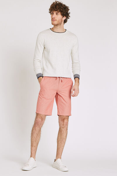 Bermuda chino imprimé rayé fantaisie