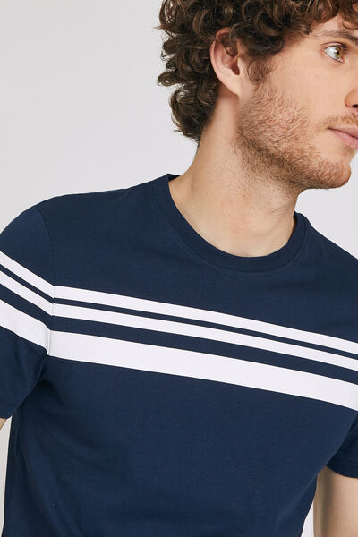 T-shirt rayures contrastées