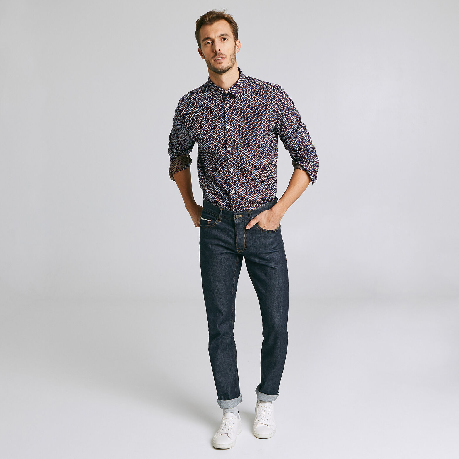 Chemise regular imprimés aztèques oeil de chat cot