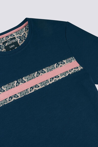 Tee shirt empiècement imprimé  mosaïque orientale.