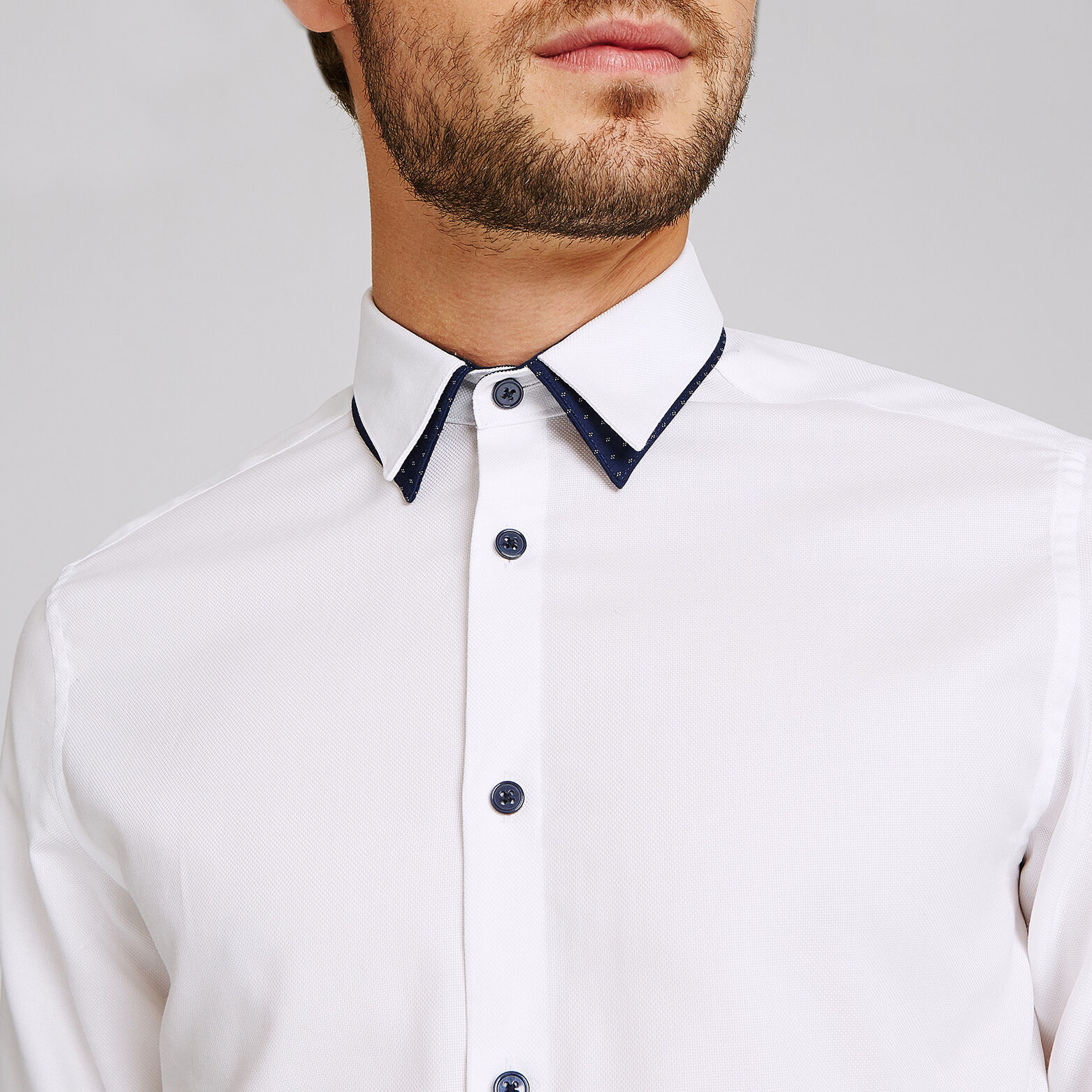 Chemise slim double col