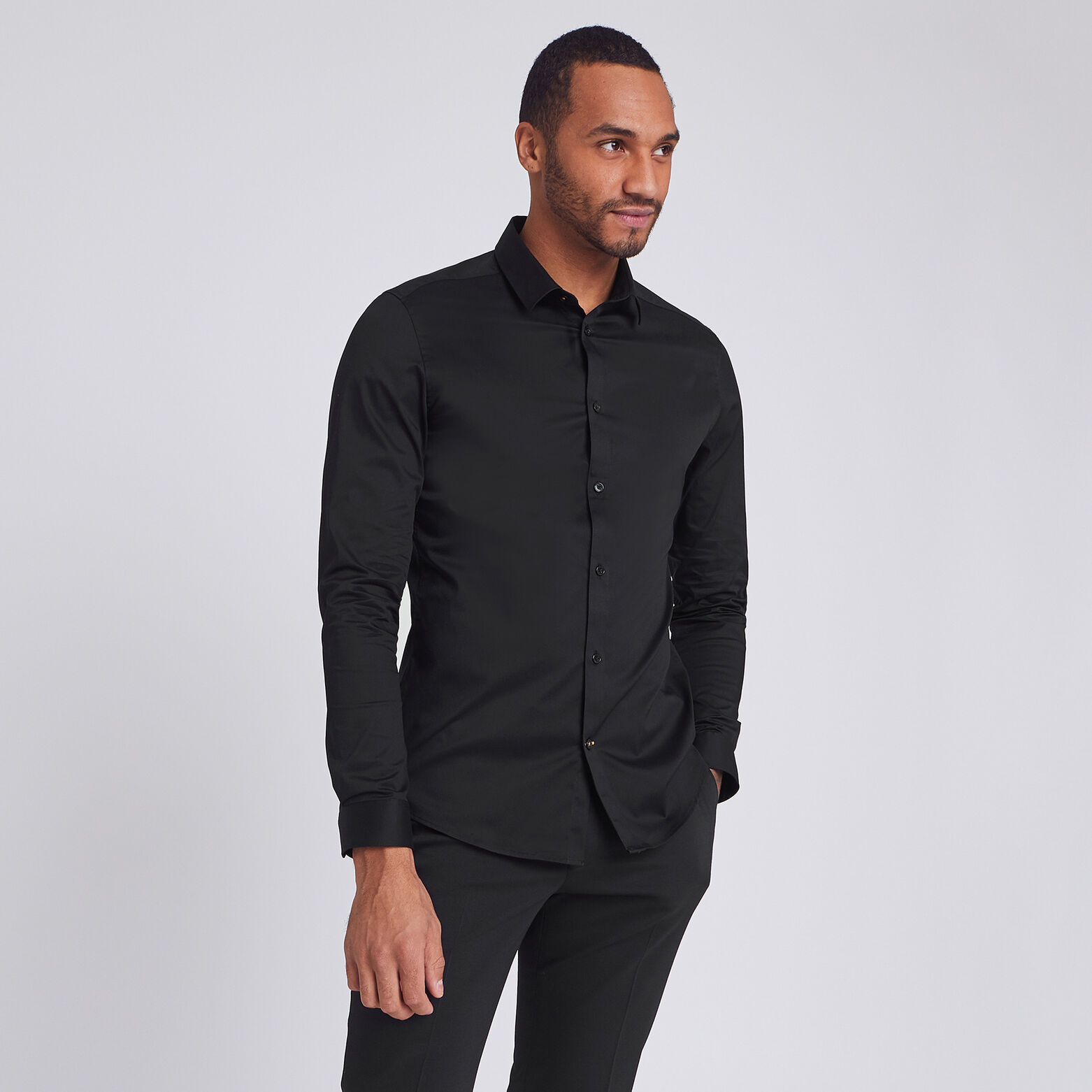 Chemise extra slim unie coton