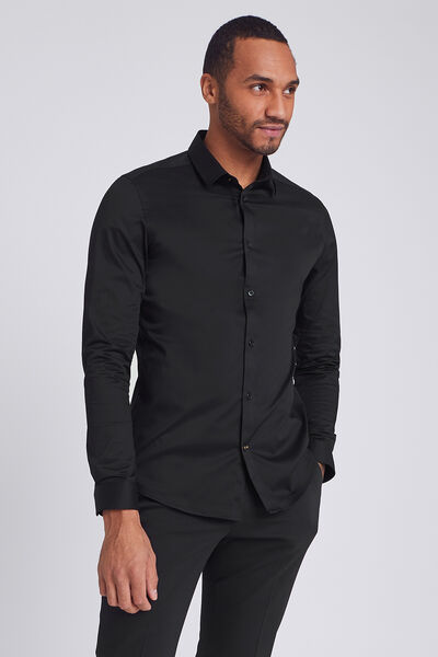 Chemise extra slim unie coton