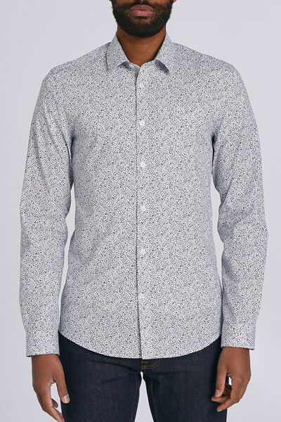 Chemise extra slim imprimé floral coton