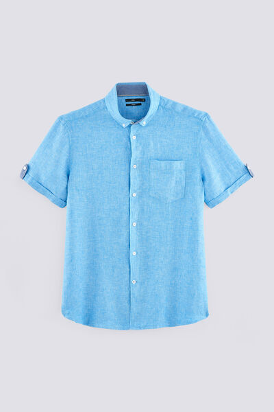 Chemise manches courtes regular lin