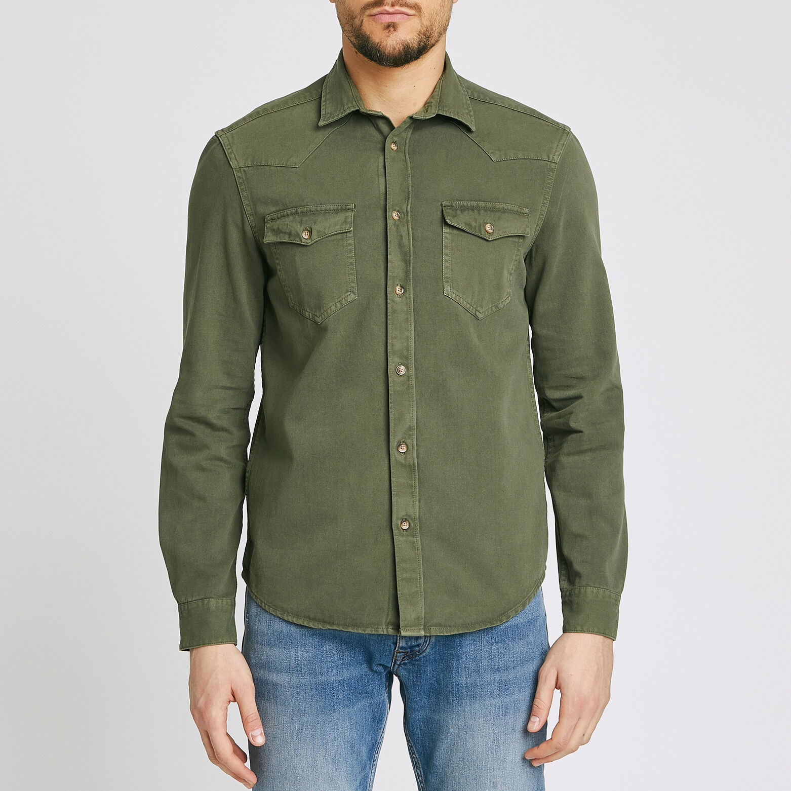 Chemise droite unie
