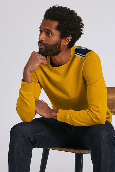PULL COL ROND FANTAISIE EPAULE