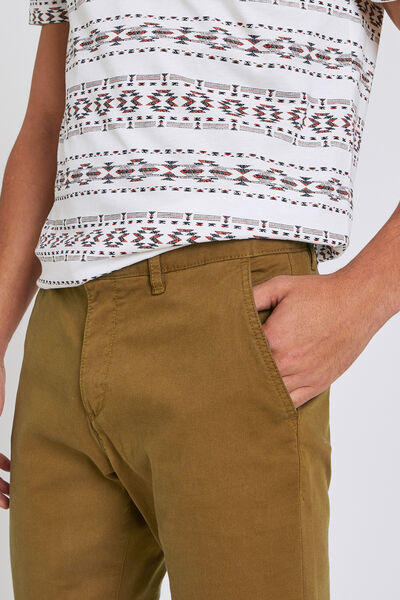 Pantalon chino droit canvas