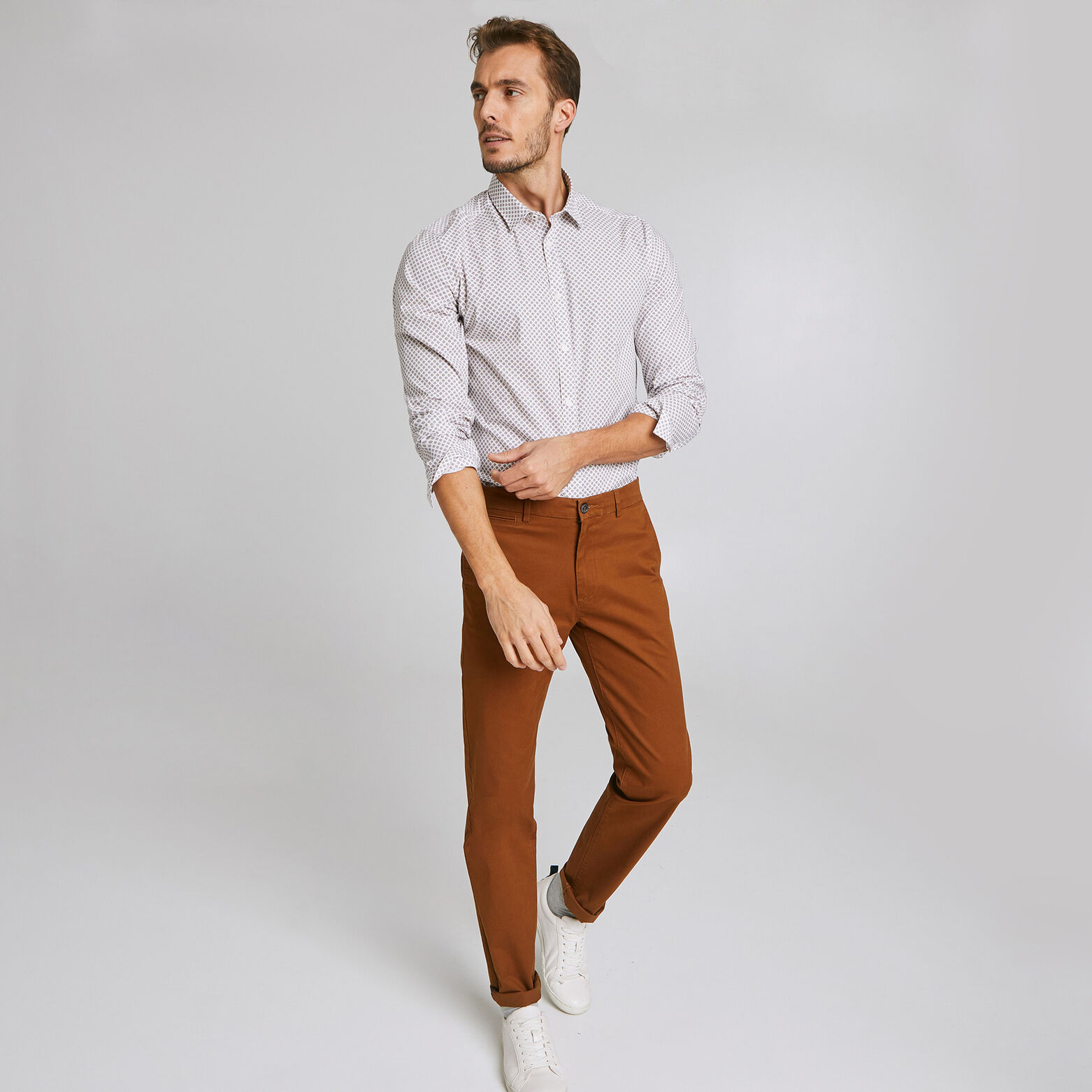 Chemise slim imprimée viseur