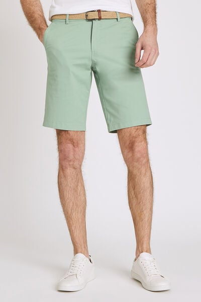 Bermuda chino uni avec ceinture