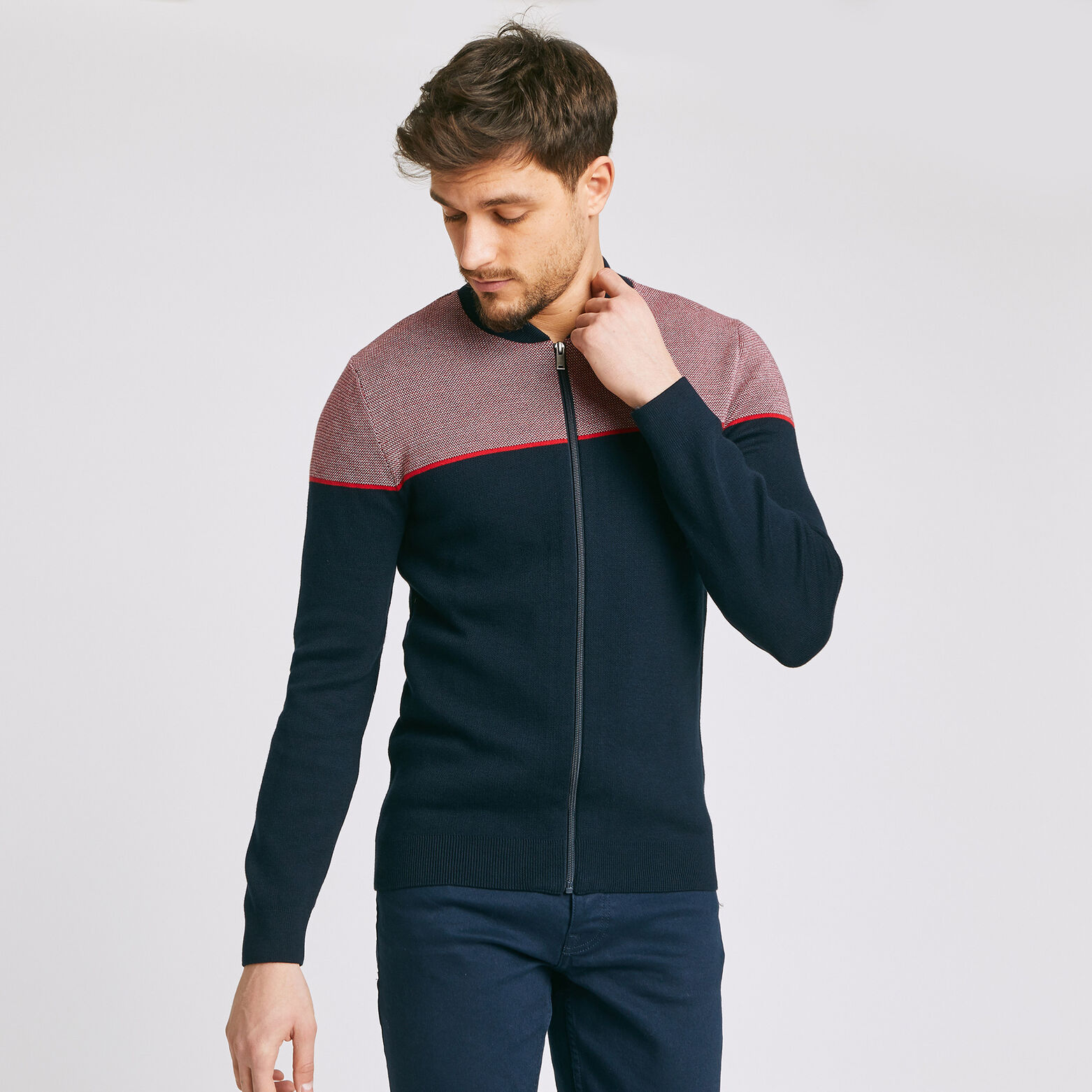 Gilet zippé col teddy