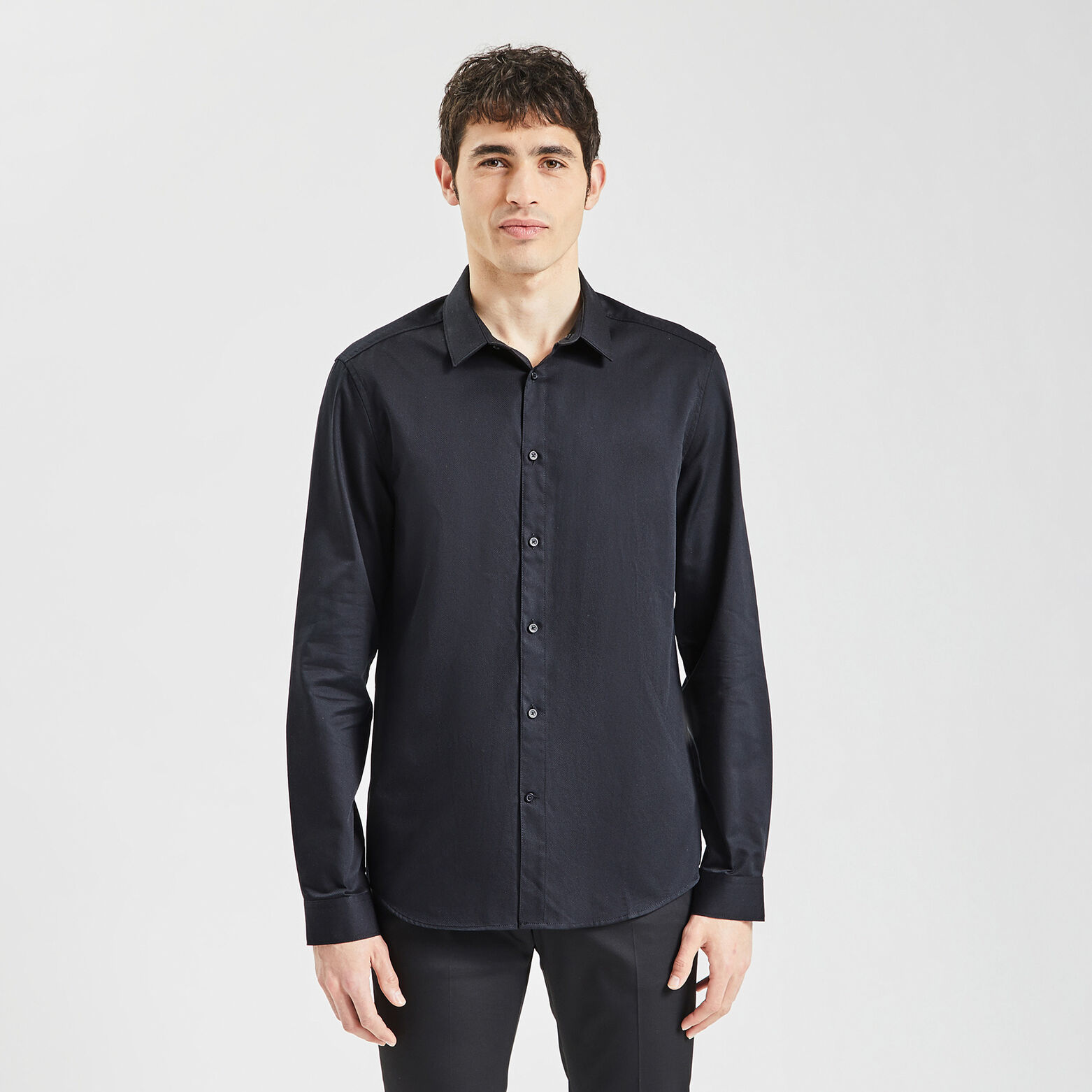 Chemise slim unie coton