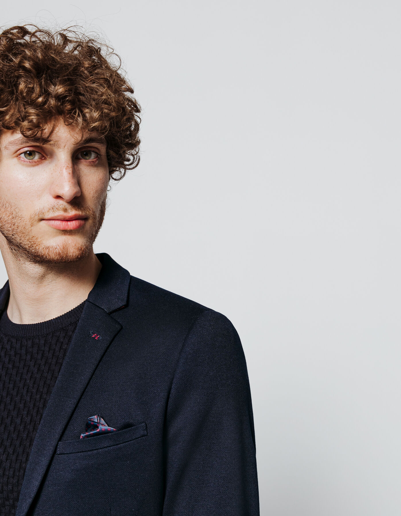 Veste blazer slim maille piquée