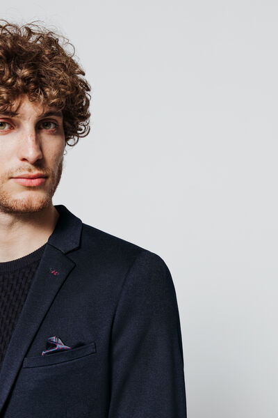 Veste blazer slim maille piquée