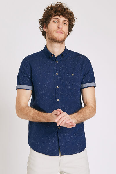 Chemise manches courtes fantaisie slim