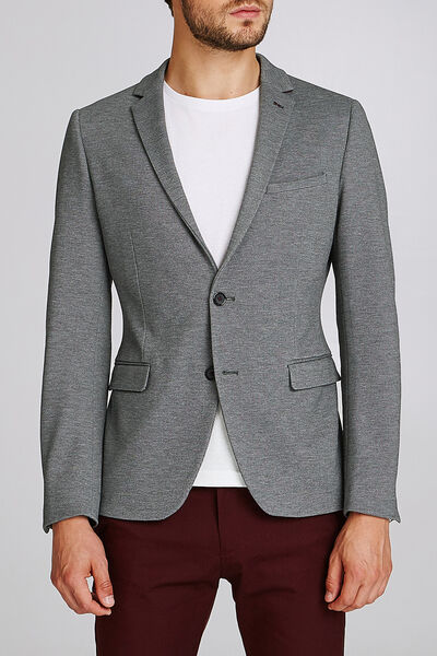 Veste blazer slim maille piquée