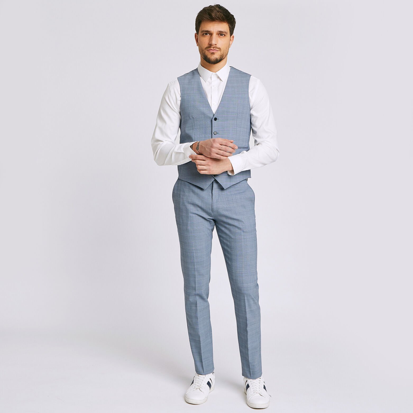 Pantalon de costume slim Prince de Galles