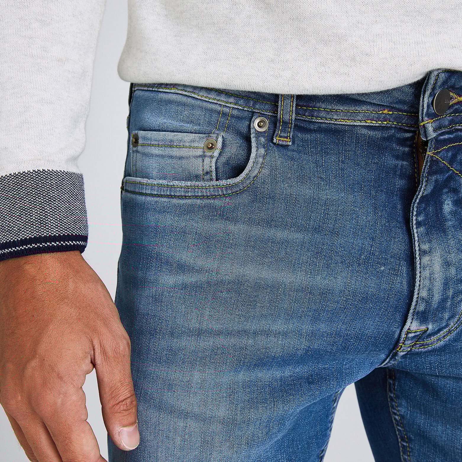 Jean slim #Tom urbanflex 4 longueurs stone