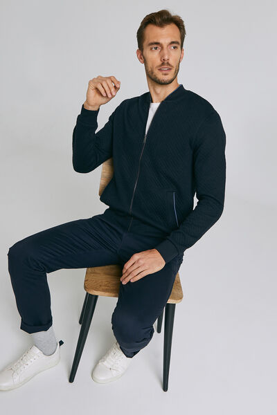 Sweat zippé léger col teddy