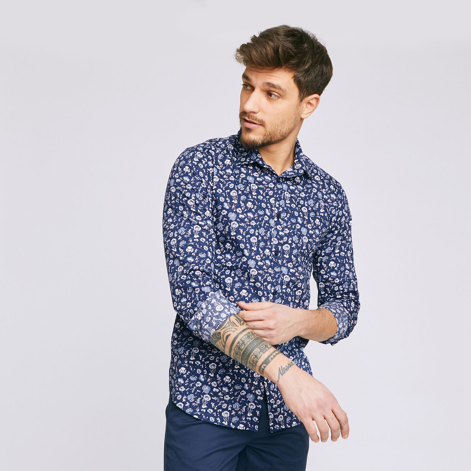 Chemise slim imprimée