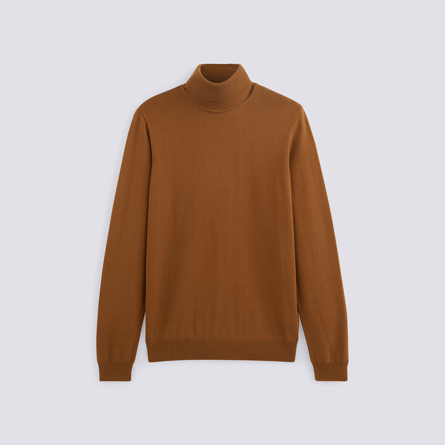 Pull col roulé uni