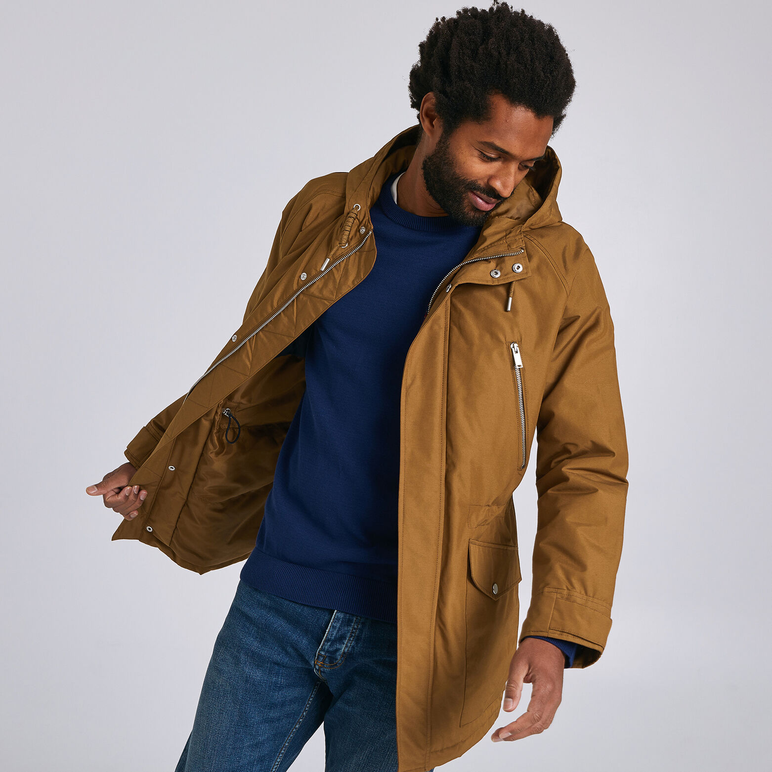 Parka légère à capuche