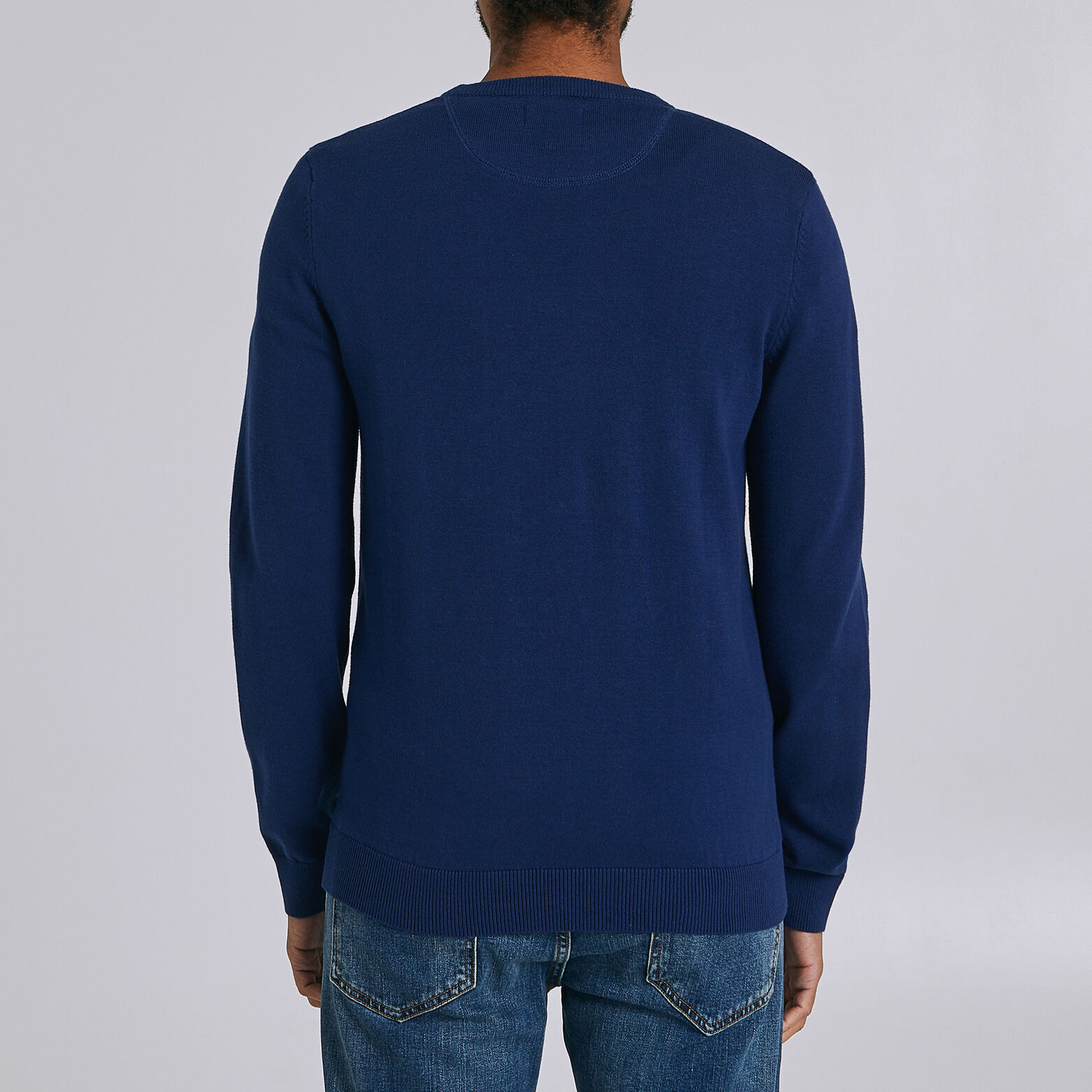 Pull jersey poche Jacquard