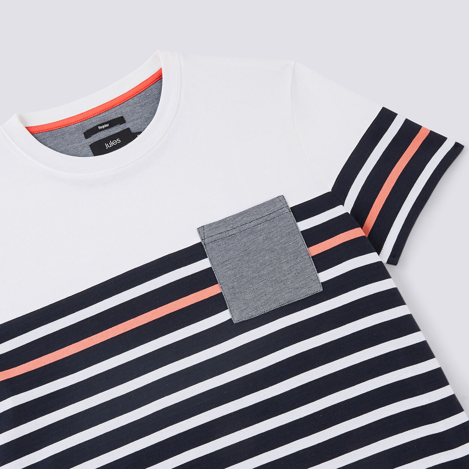 Tee shirt marinière colorblock