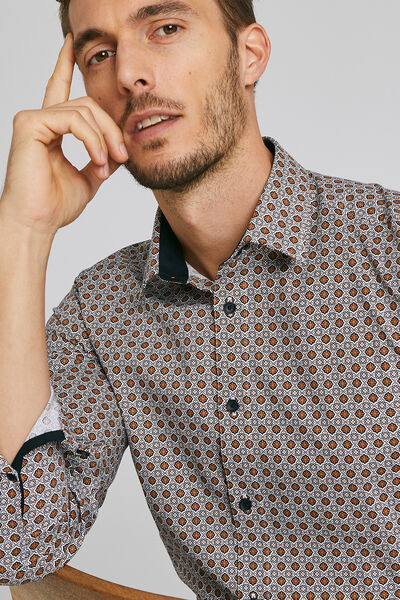 Chemise slim imprimée mauresques