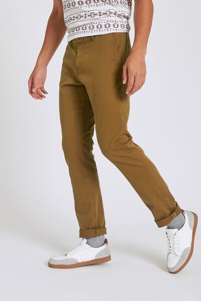 Pantalon chino droit canvas