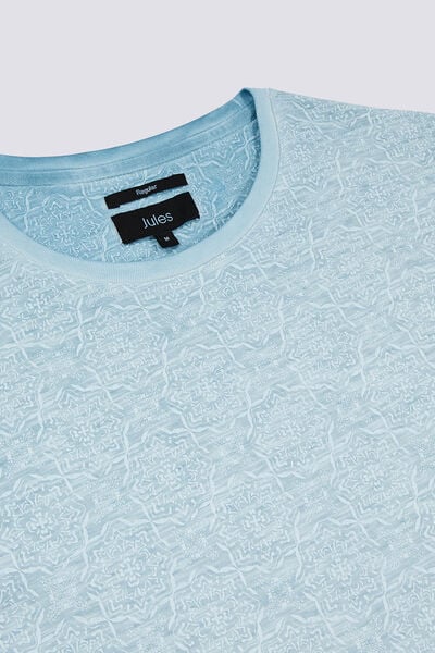 Tee shirt col rond imprimé oriental