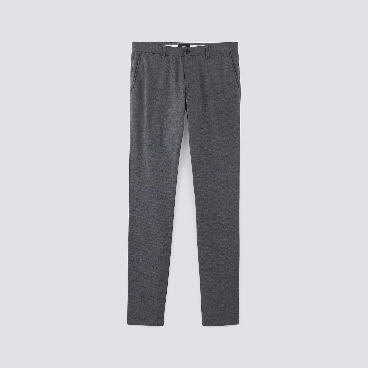 Pantalon chino slim faux uni