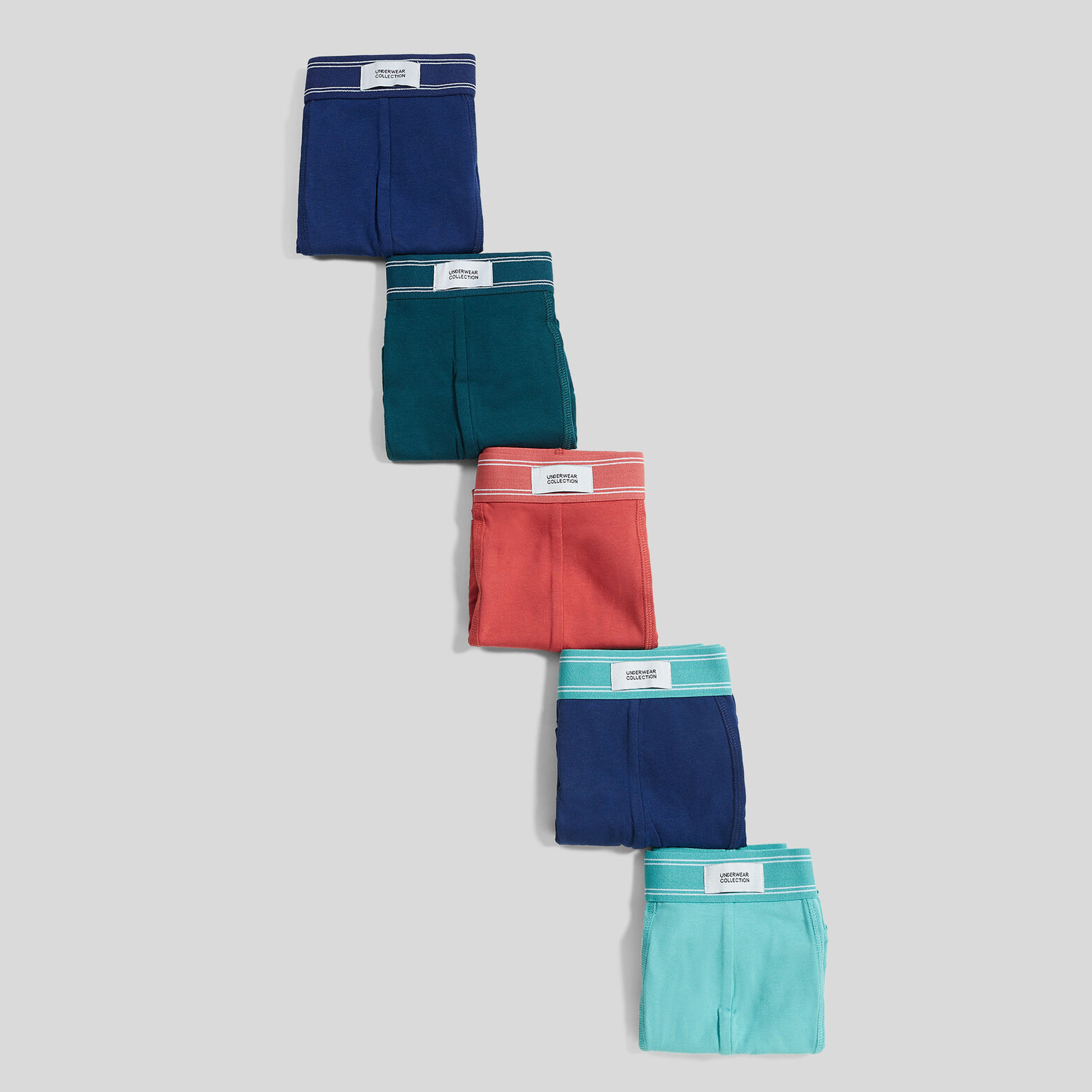 Lot de 5 boxers homme unis