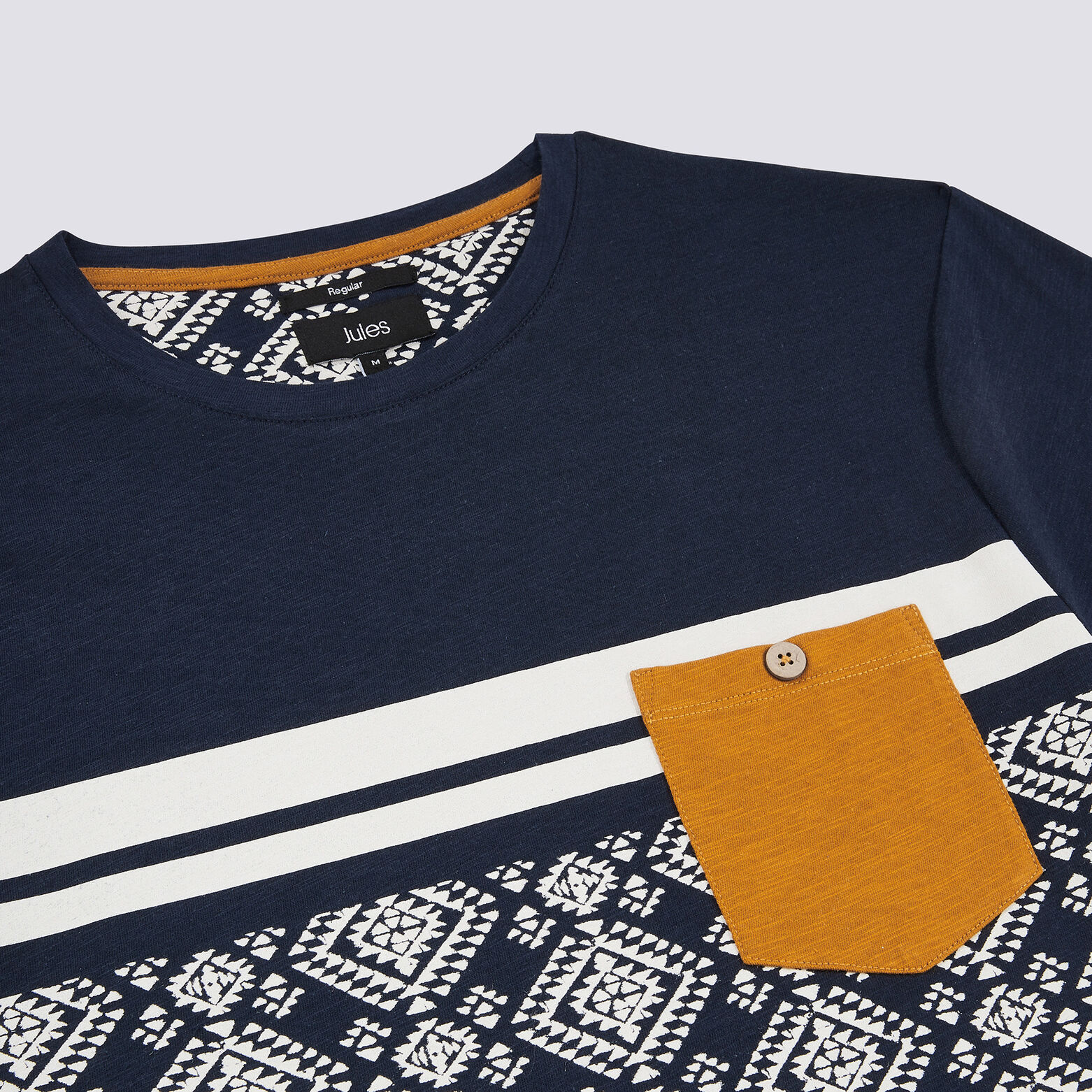 T-shirt colorblock imprimé aztèque