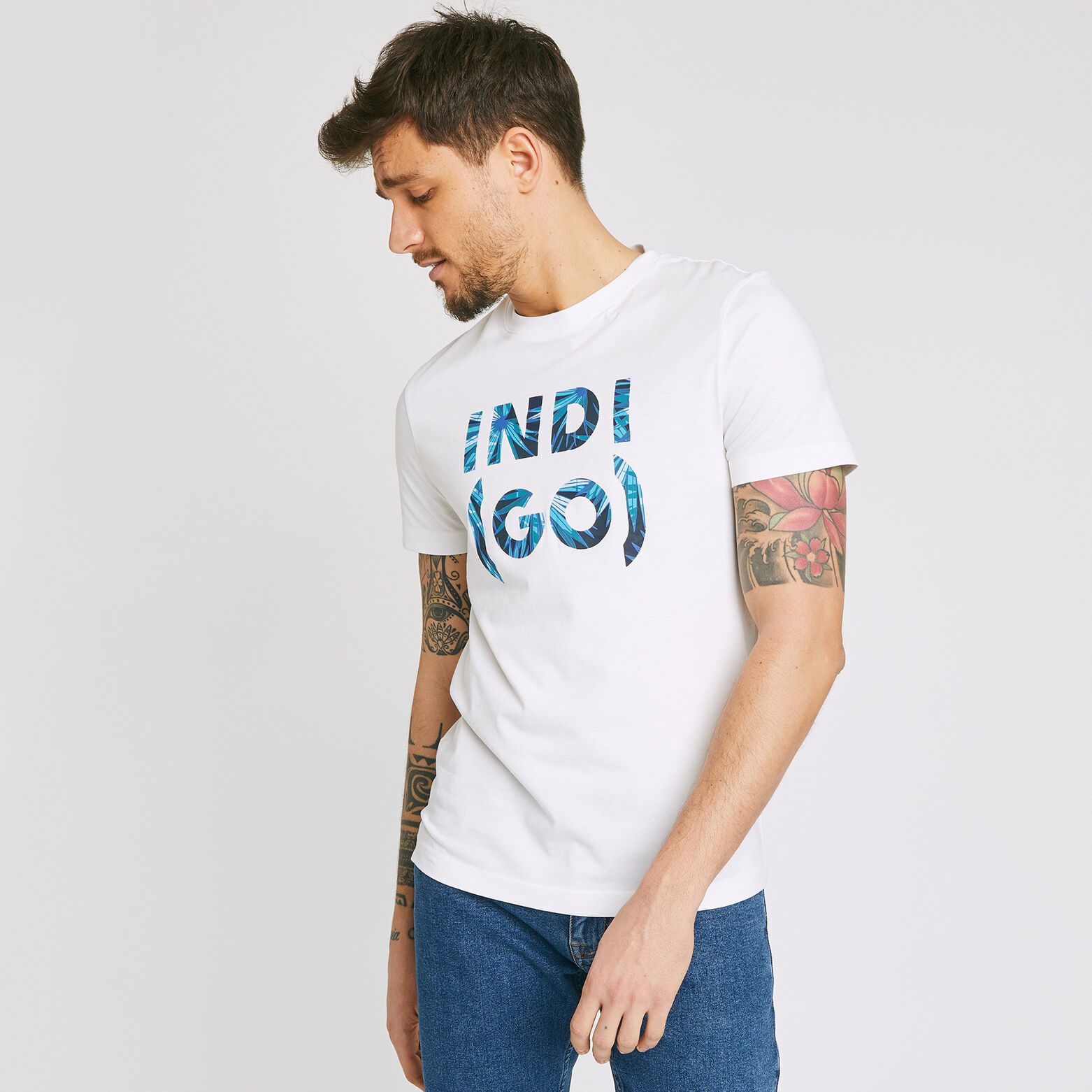 Tee shirt manches courtes message INDI(GO)