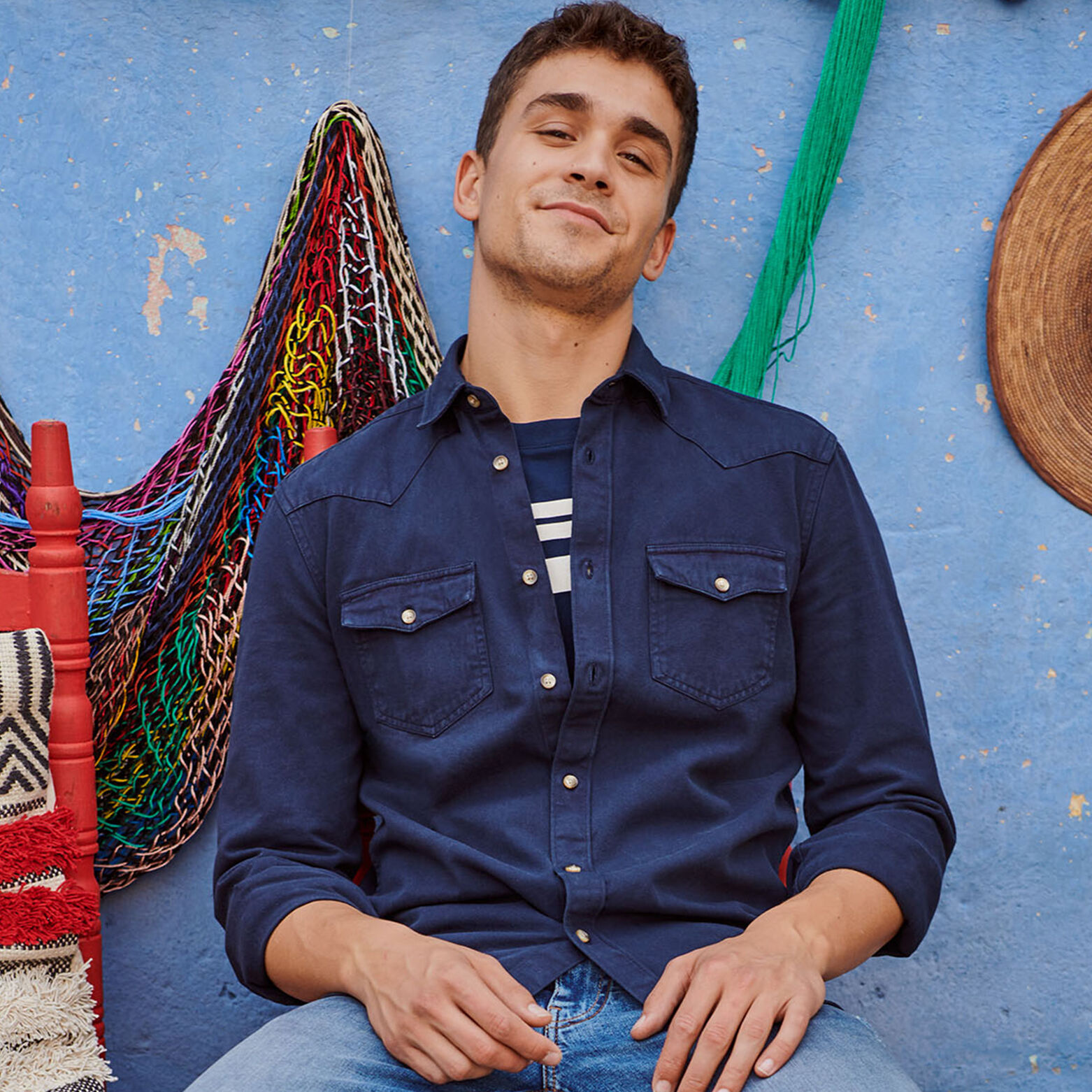 Chemise droite unie