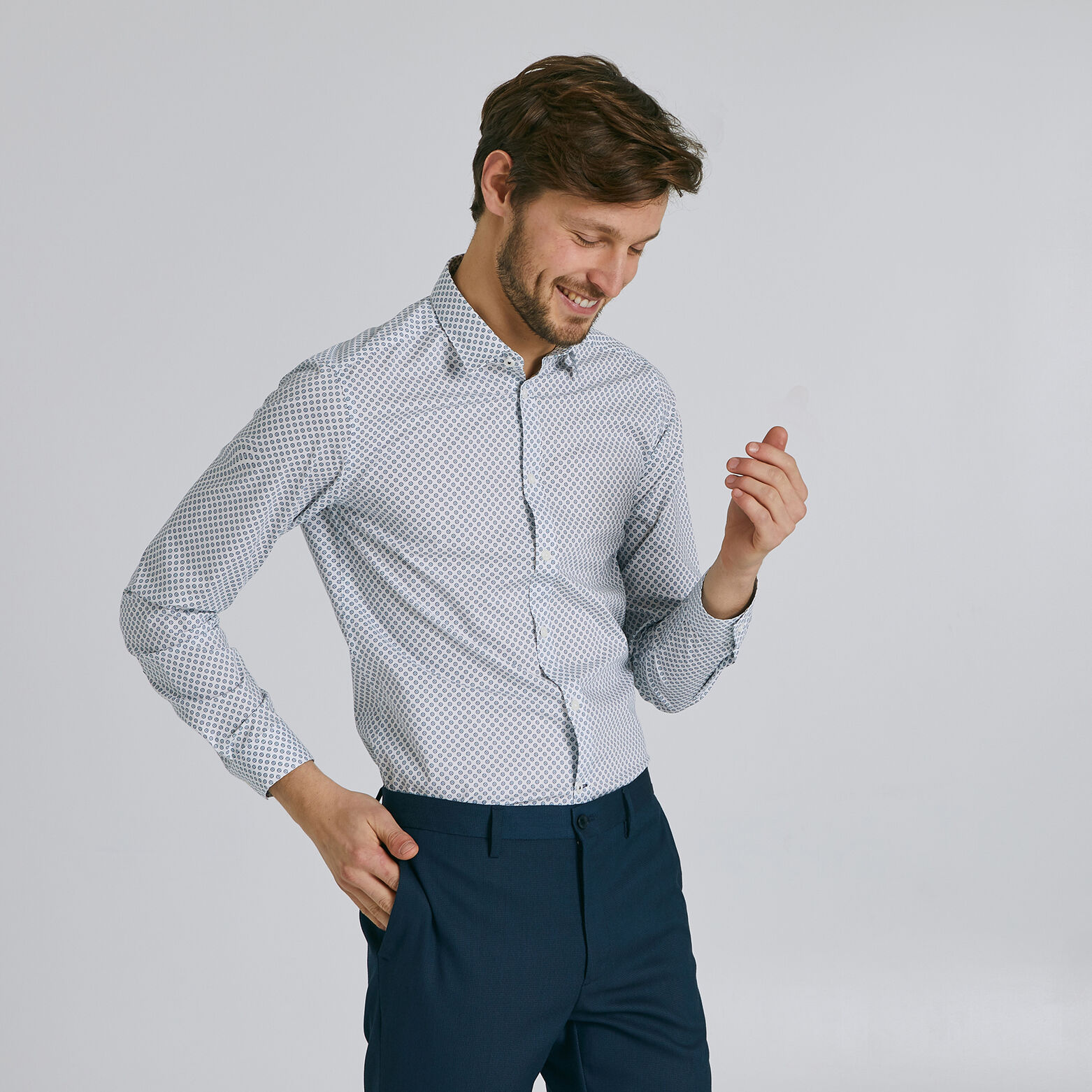 Chemise slim imprimée viseur