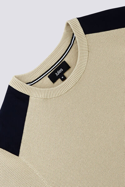 Pull col rond maille piquée