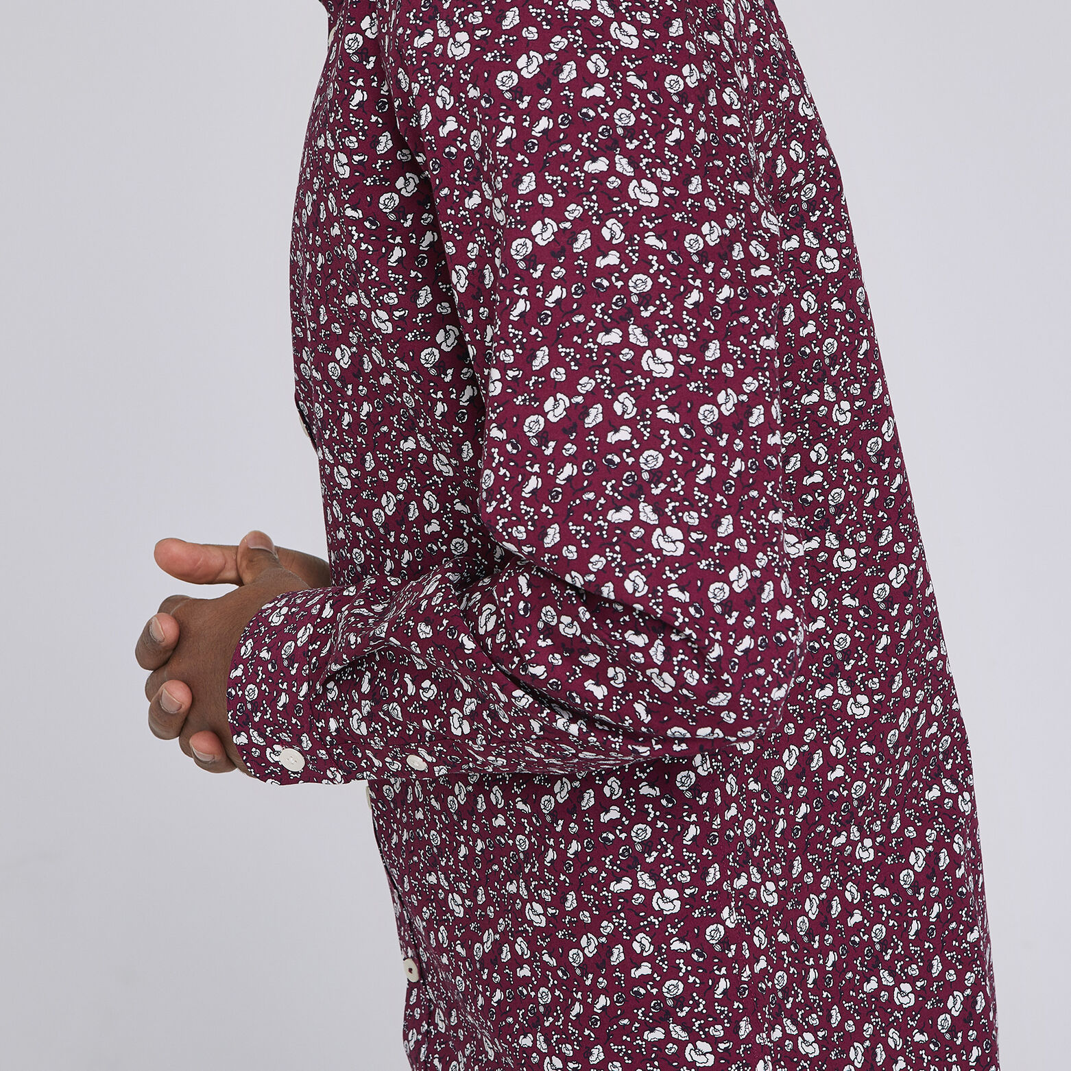 Chemise regular imprimée floral stretch