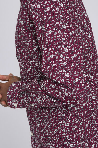 Chemise regular imprimée floral stretch
