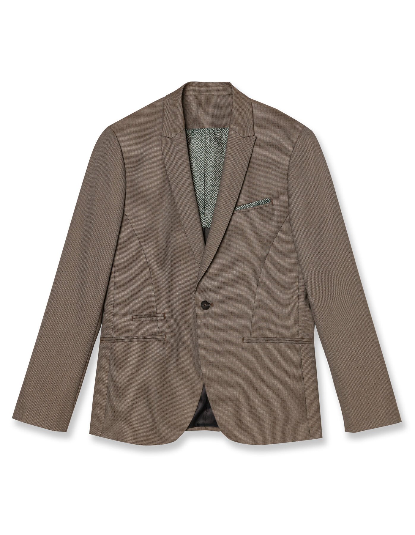 Veste de costume slim motifs jacquard