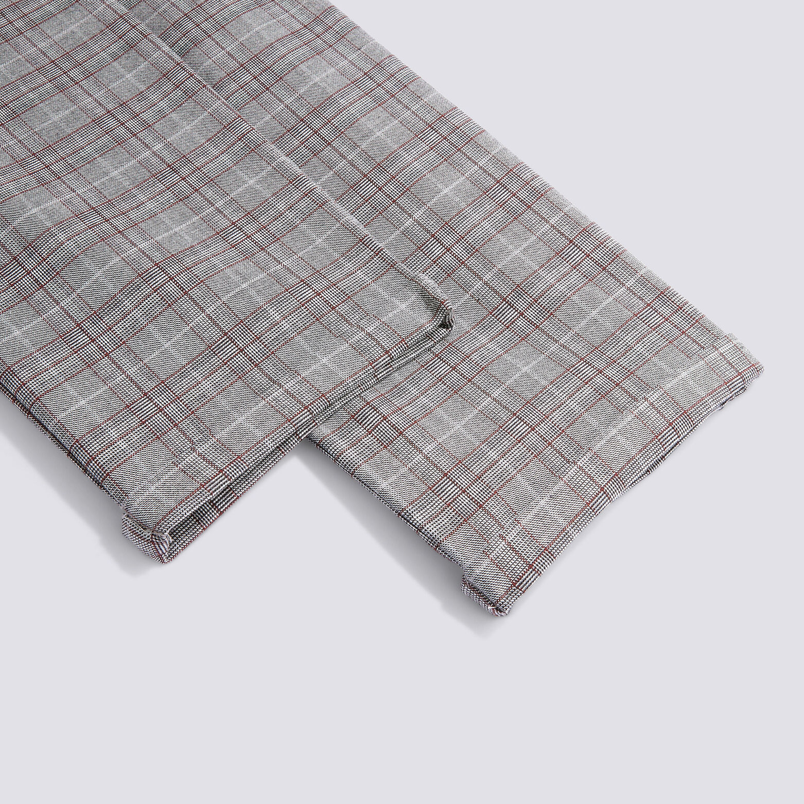 Pantalon chino slim à carreaux chiné