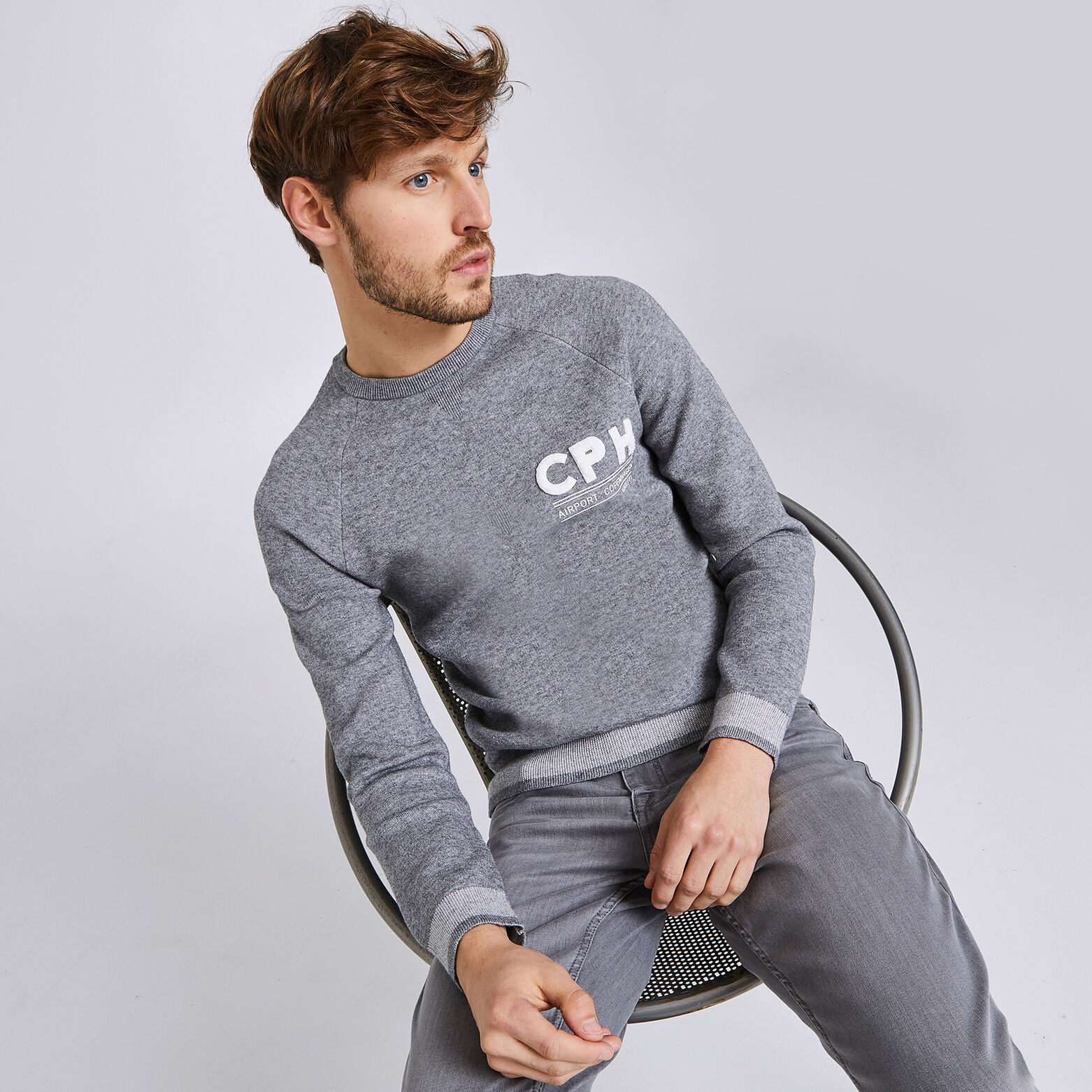 PULL COL ROND JACQUARD