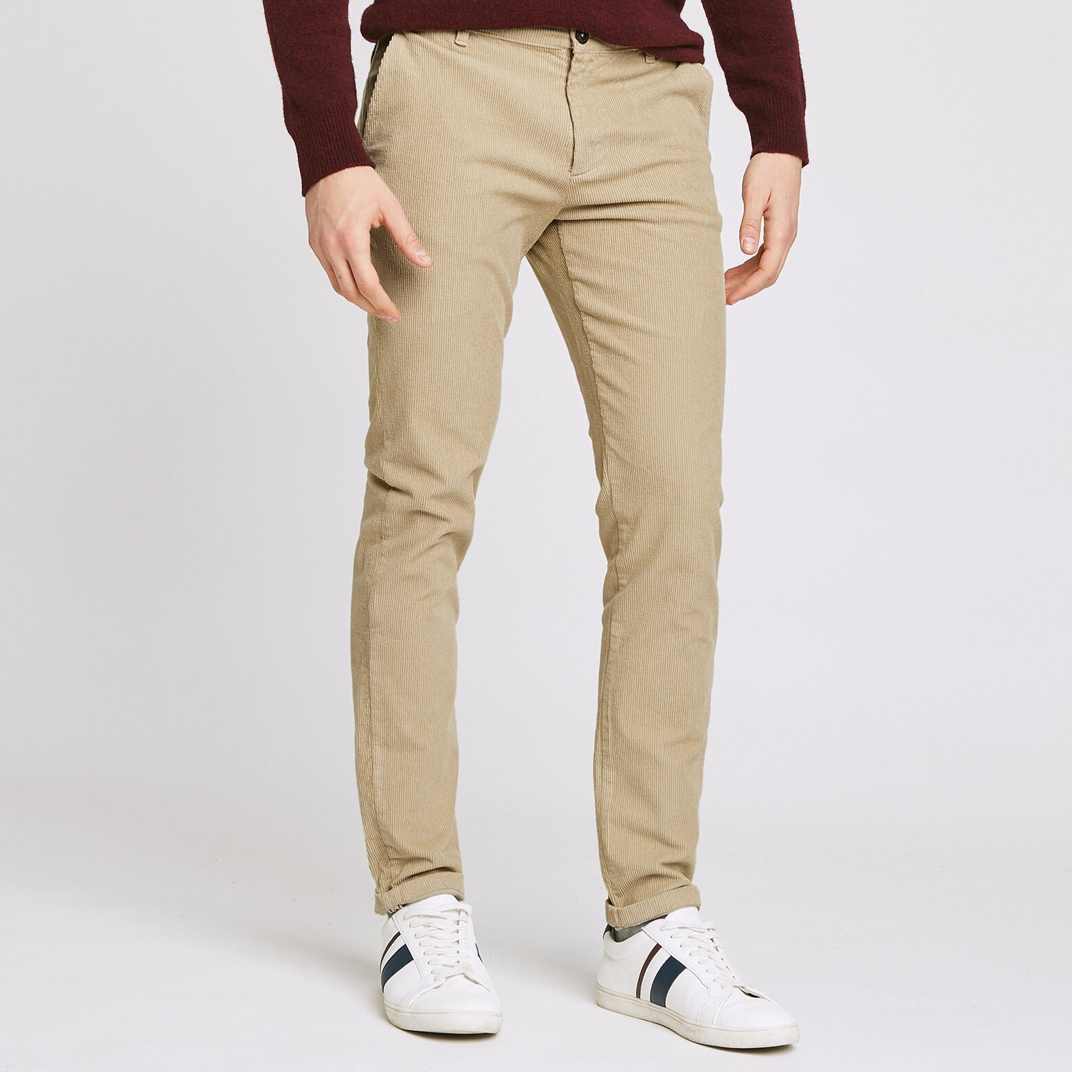 Chino coupe slim en velours