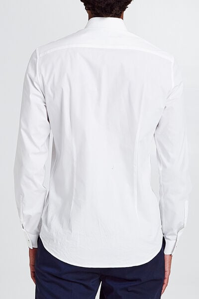 Chemise slim en popeline stretch