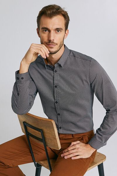Chemise imprimée coupe ajustée