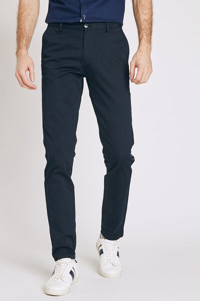 Chino slim avec bande imprimée