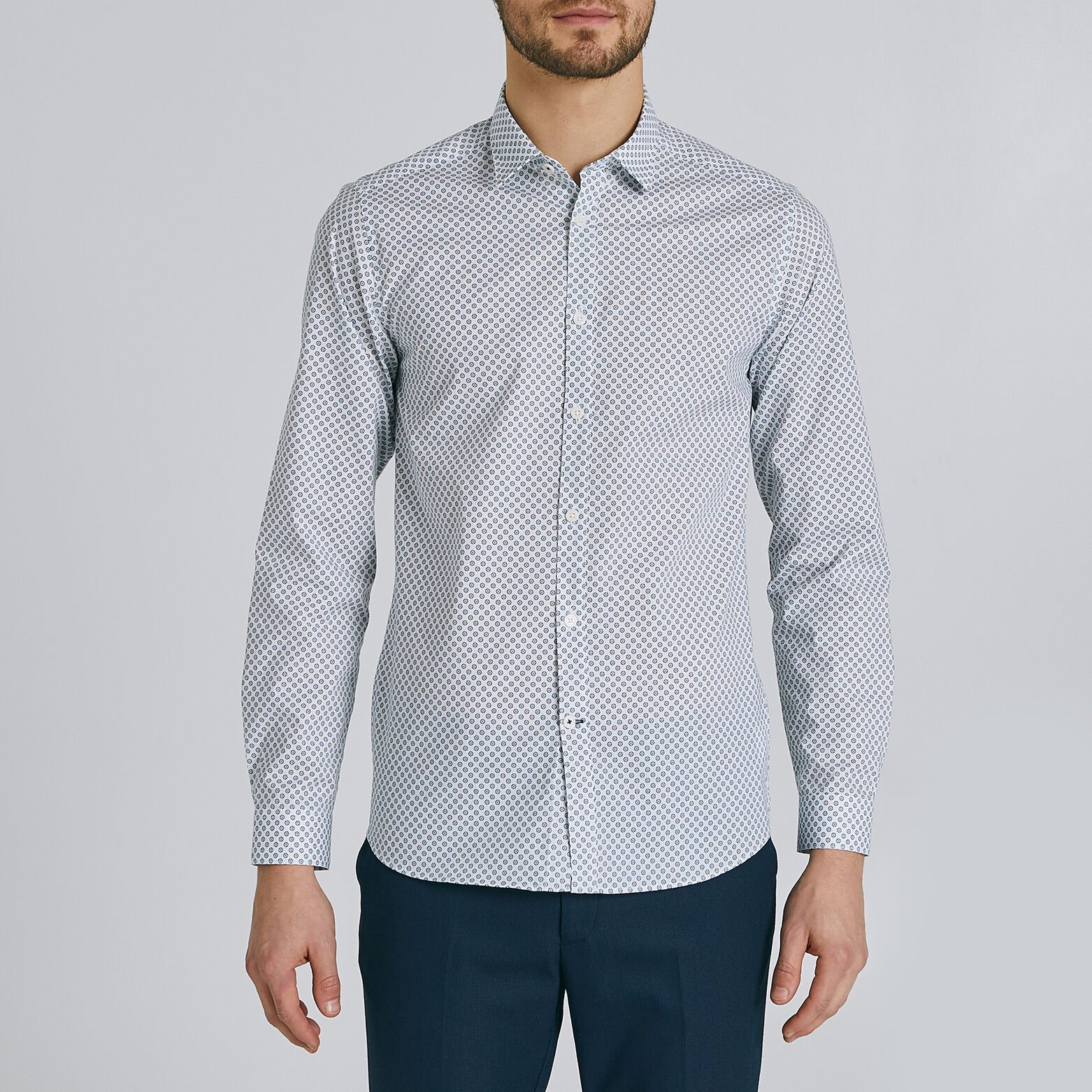 Chemise slim imprimée viseur