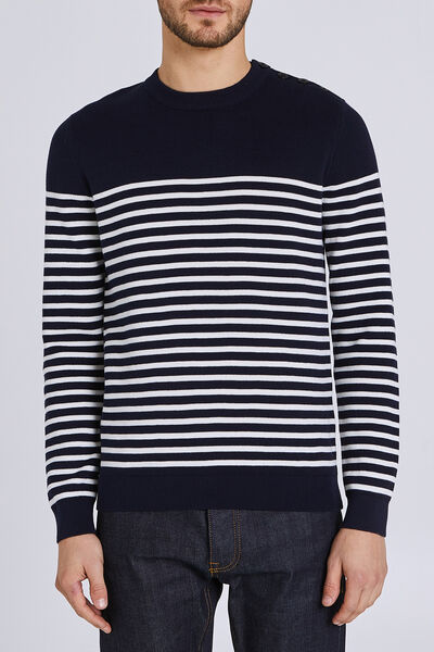 Pull homme rayé marinière