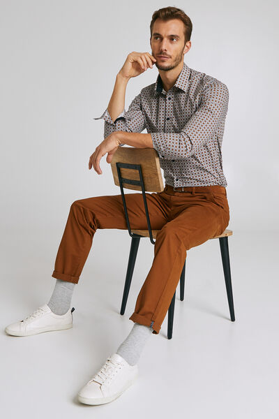 Chemise slim imprimée mauresques